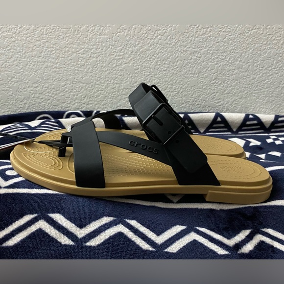CROCS | Shoes | Womens Crocs Tulum Toe Post Sandals Black Size 8 | Poshmark